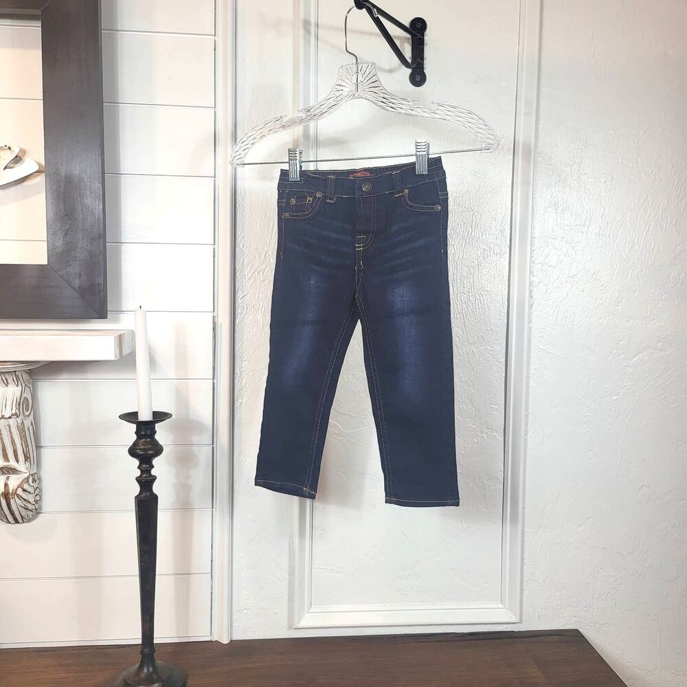 7 for‎ all mankind  size Toddler 12 month dark denim jeans snap pockets # 144
